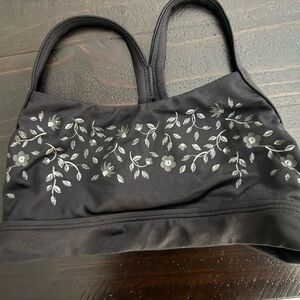 Bloch Black Floral Kids Top